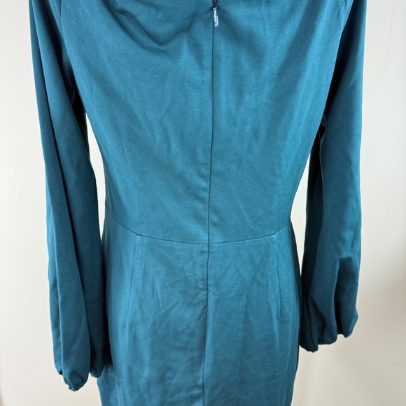 Size L//Dress the Population Long Sleeve Dark Green Dress NWT - Picture 4 of 5